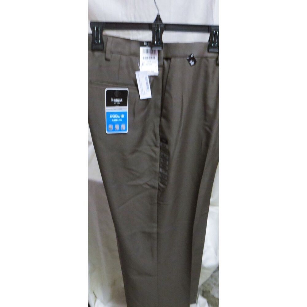 Haggar Classic Fit Cool 18 Performance HTR Brown Pants Size 38 x 29 NWT